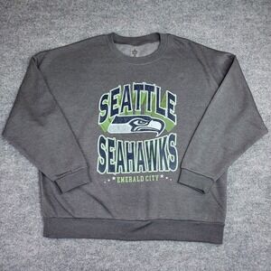 Gameday Couture Seattle Seahawks Sweatshirt Women's XL Gray Fleece Oversized EUC